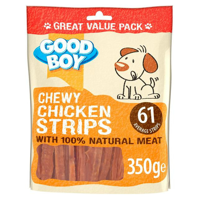 Good Boy 10x100g Chewy Chicken Strips - Dog Treat