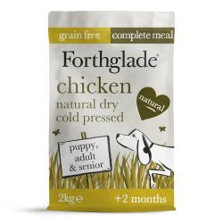 Forthglade Adult Dog Grain Free Cold Pressed  2kg Chicken  and Sweet Potato - Dry Dog Food