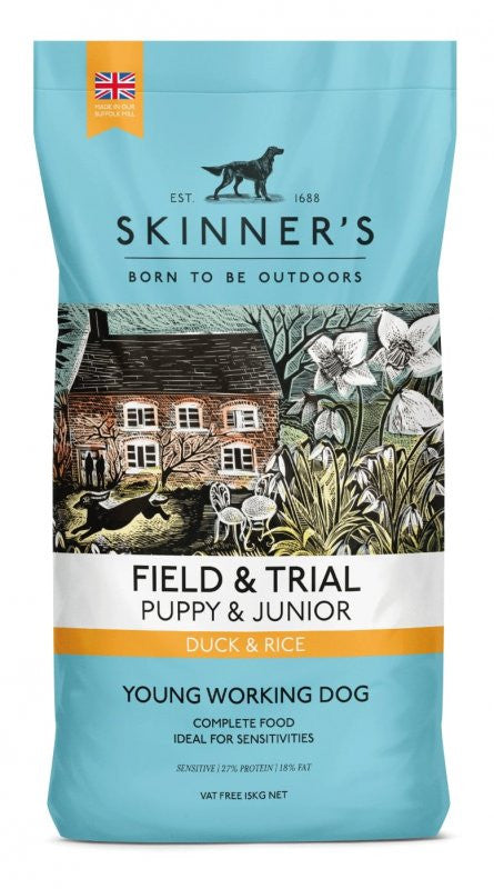 Skinners Field & Trial Puppy/Junior Duck & Rice 15kg - Dry Puppy Food