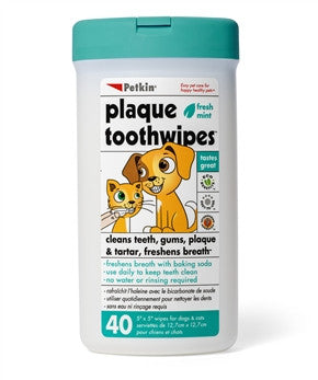 Petkin Toothwipes - 40ct - Cat & Dog Dental Care