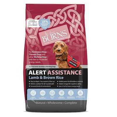 Burns Alert Assistance Lamb & Brown Rice 12kg - Dry Dog Food