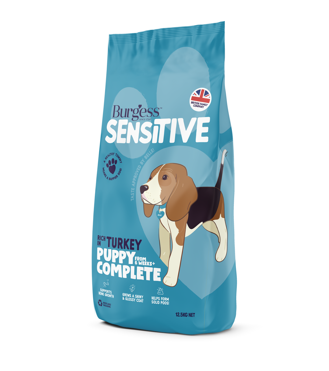 Burgess Sensitive Turkey & Rice 12.5kg - Dry Puppy Food