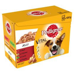 Pedigree Mixed Selection in Jelly 12x100g Pouches - Adult Wet Dog Food