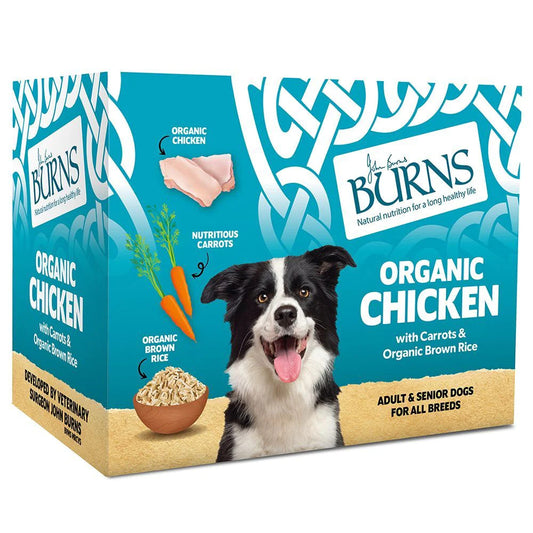 Burns 6x395g Penlan Farm Organic Chicken with Carrots & Organic Brown Rice - Wet Dog Food