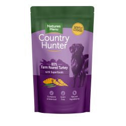 Country Hunter 3×150g Farm Reared Turkey with Superfoods Pouches - Wet Dog Food
