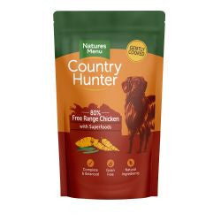 Country Hunter 3×150g  Free Range Chicken with Superfoods Pouches - Wet Dog Food