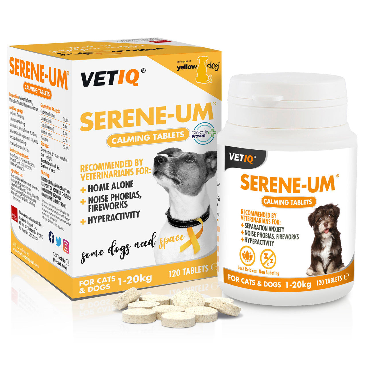 Vetiq Serene-UM Calming - 120 Tablets - Dog Care Treatment