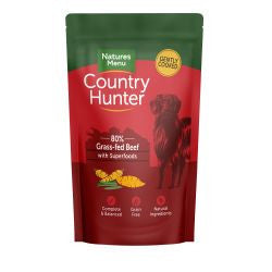 Country Hunter 3×150g - 80% Grass Grazed Beef with Superfoods Pouches - Wet Dog Food