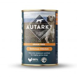 Autarky 12x395g Grain Free Chicken - Adult Wet Dog Food Tins