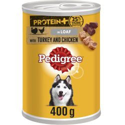 Pedigree Turkey & Chicken in Loaf  Protein Plus - Wet Dog Food Tins