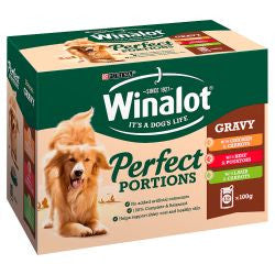 Winalot 12x100g Perfect Portions Beef & Chicken & Lamb in Gravy Pouches - Wet Dog Food