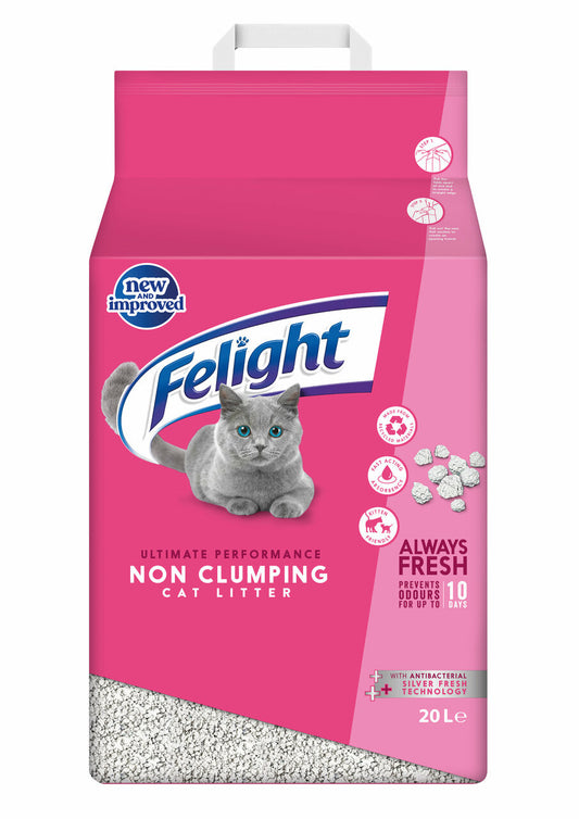 Felight 20L Antibacterial Non-Clumping - Cat Litter