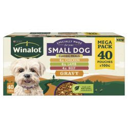 Winalot 40x100g  Mixed in Gravy Pouches - Wet Dog Food