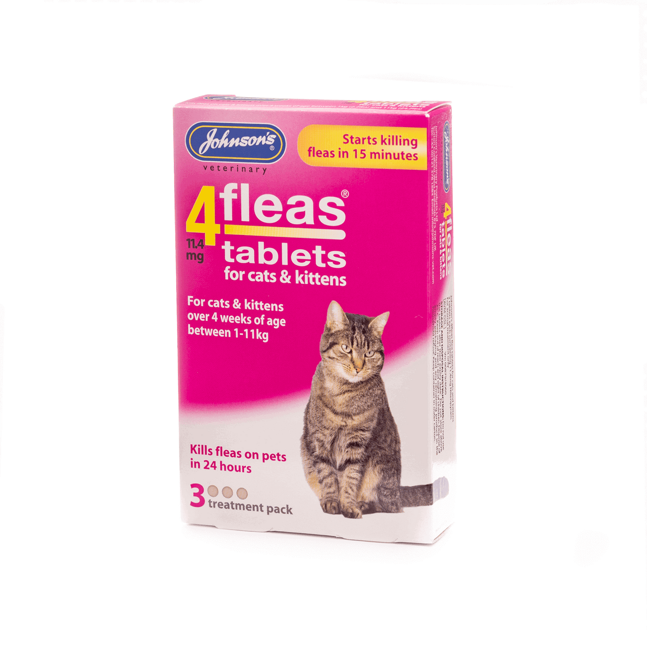 Johnson's Flea & Tick - 3 Tablets - Cat & Kitten Care Treatment