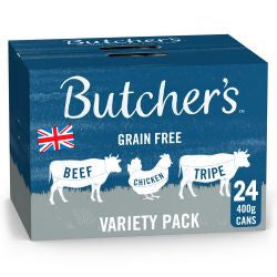 Butchers 24x400g  Gain Free Variety Pack Cans - Wet Dog Food