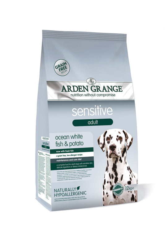 Arden Grange Sensitive Fish & Potato 12kg - Adult  Dry Dog Food
