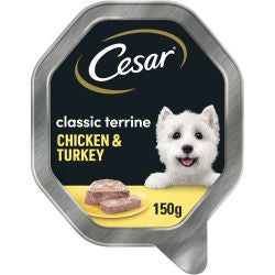 Cesar Classics Terrine Chicken And Turkey Wet Dog Food Trays - 14 x 150g